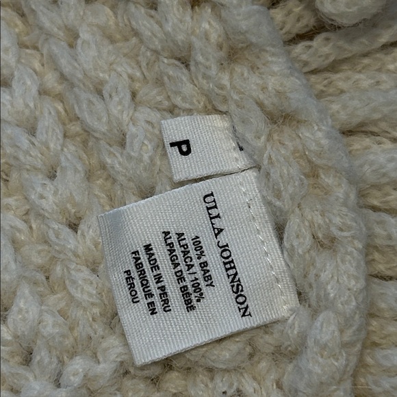 Ulla Johnson Alea Poncho 100% Baby Alpaca Cream Size P - Picture 11 of 14